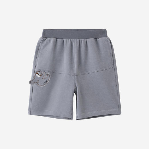 英氏儿童裤子男童夏季短裤休闲户外百搭裤装针织牛仔灰宝宝短裤 商品图4