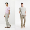 森马休闲裤男夏季棉麻舒爽宽松直筒裤经典纯色松紧腰长裤简约百搭 商品缩略图4