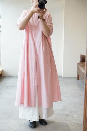 apuntob 廓形衬衫款连衣裙