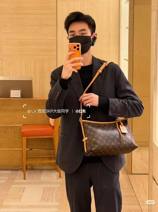 F022778女士单肩包carryall横版棕色老花腋下包 商品图5