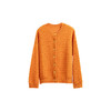 绽放163朵/春日暖橙*亮橙色纯羊毛镂空毛织开衫女春新款针织外套 商品缩略图4