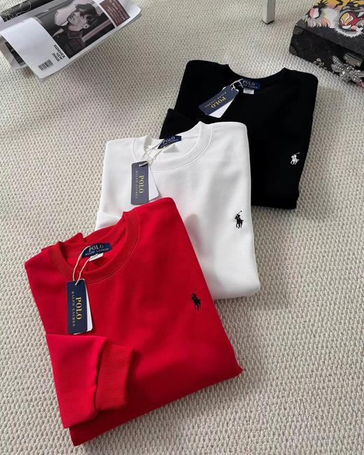 F022704早春新年红系列刺绣落肩宽松款圆领卫衣 商品图2