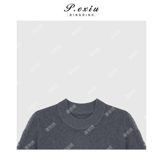 A008潘依绣丁丁宠粉设计款安迪绒袖子拼接蕾丝上衣 Q4569 商品图2