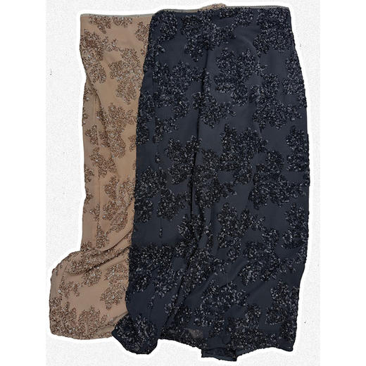 浪漫正当时 H型重工全件钉珠半裙 雪纺面料 真丝腰头 镇场子单品！混搭神器 商品图5