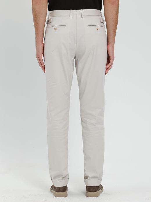 callisto浅灰新疆长绒混纺直筒微收脚休闲裤 商品图4