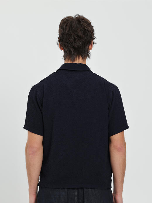 callisto藏青微阔立体褶皱肌理外套 商品图4