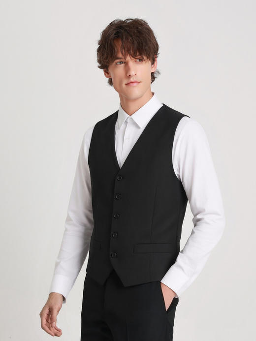 callisto咖色绵羊毛混纺马甲 商品图3