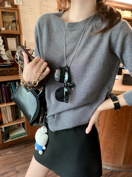 <曾小咸推荐>3.2现货秒杀！微信超特价！2色韩系灰色毛呢包臀裙半身裙 日常139.99 立减70 秒杀69.99！ 商品图8