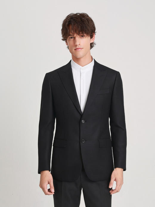 callisto咖色绵羊毛混纺西服 商品图2