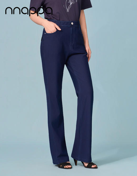 超细滑外穿时尚牛仔微喇裤PA29282 商品图1