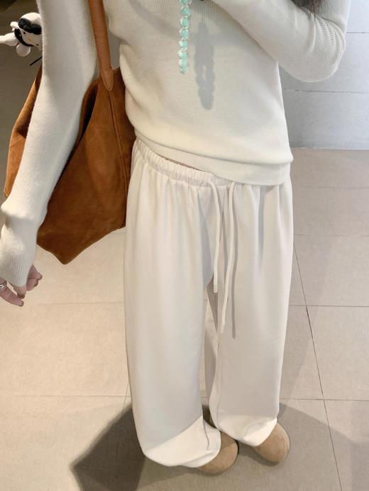 <曾小咸推荐>3.2现货秒杀！微信超特价！抽绳直筒休闲裤（加绒） 日常169.99 立减90 秒杀79.99！水蓝色加绒卫衣 秒杀89.99！！假两件针织衫 秒杀79.99！！ 商品图5