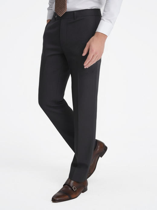 callisto咖色绵羊毛混纺西裤 商品图3