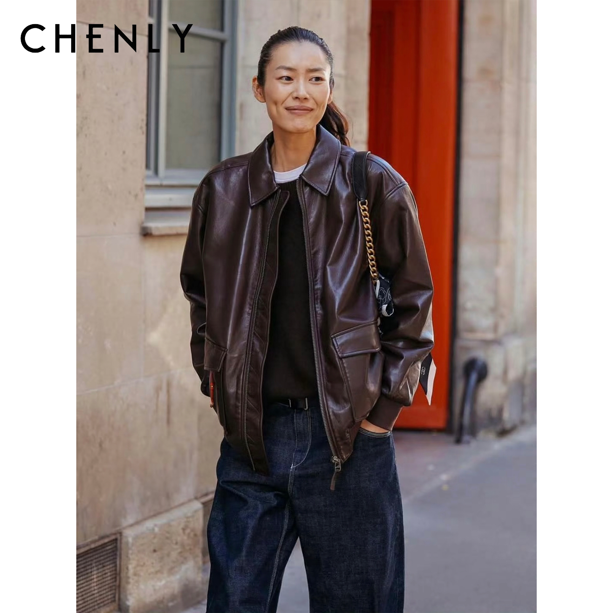 尘衣｜26SS西班牙进口绵羊皮刘雯同款皮衣