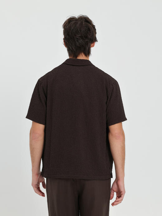 callisto藏青微阔立体褶皱肌理外套 商品图9