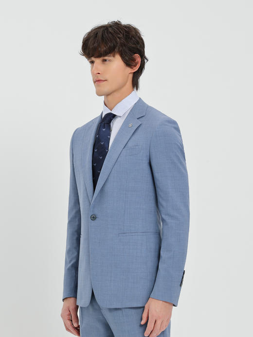 callisto蓝灰色绵羊毛西服 商品图3