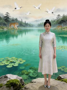 水调歌头·盟鸥.林间虎豹 -- 银灰色连衣裙