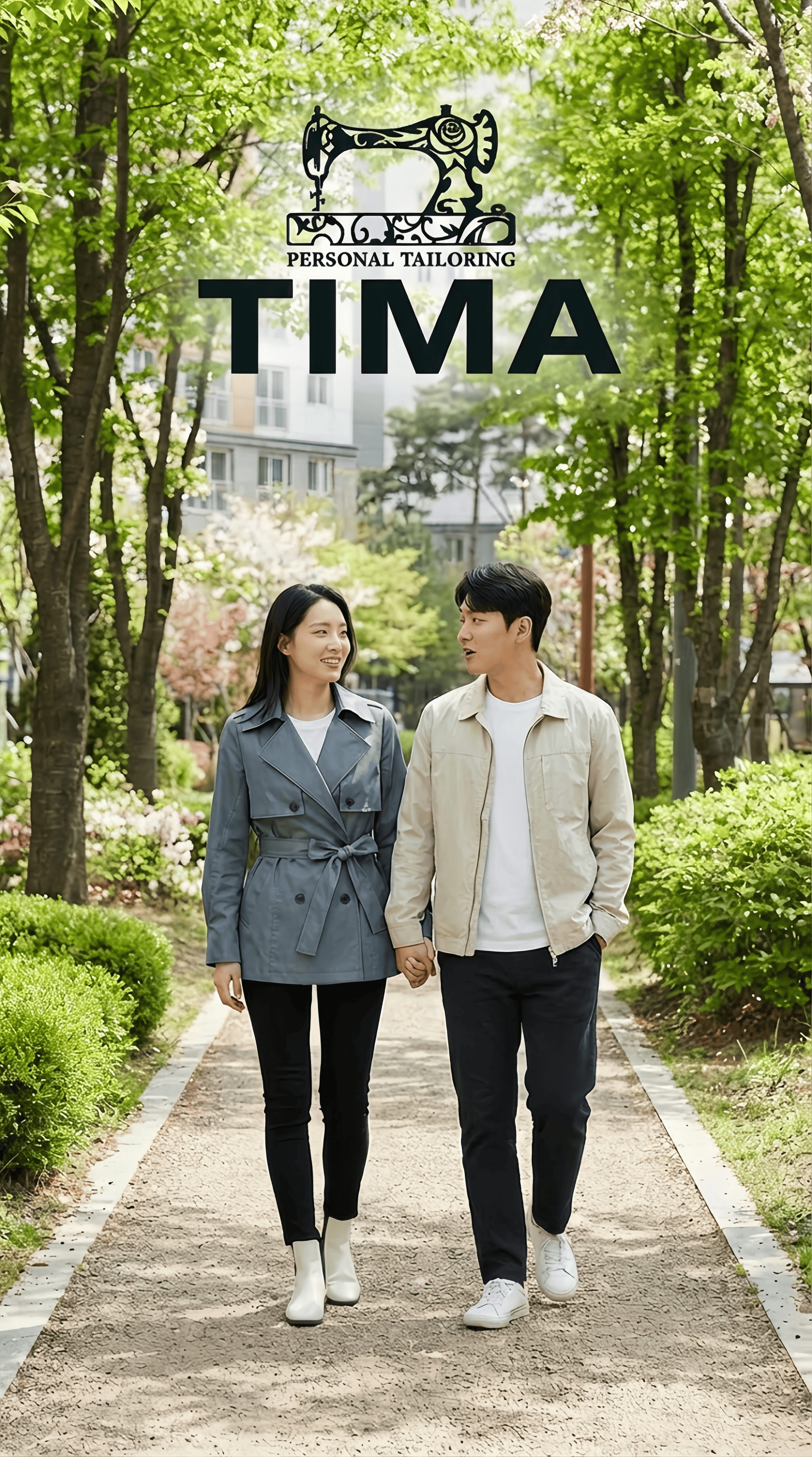 造型袖捏褶翻领收腰系带中长款外套