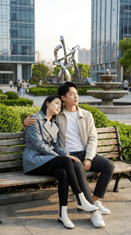 造型袖捏褶翻领收腰系带中长款外套 商品图3