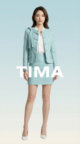 侧拉链开叉造型A字裙裤