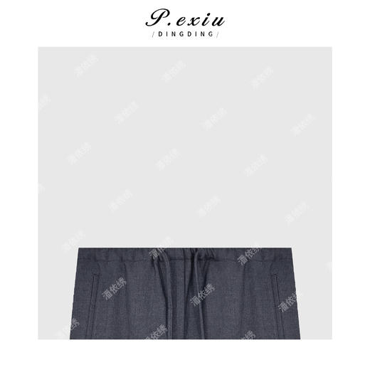 04-6潘依绣丁丁宠粉氛围感简约腰头抽绳侧口袋长裤休闲裤Q2320 商品图2