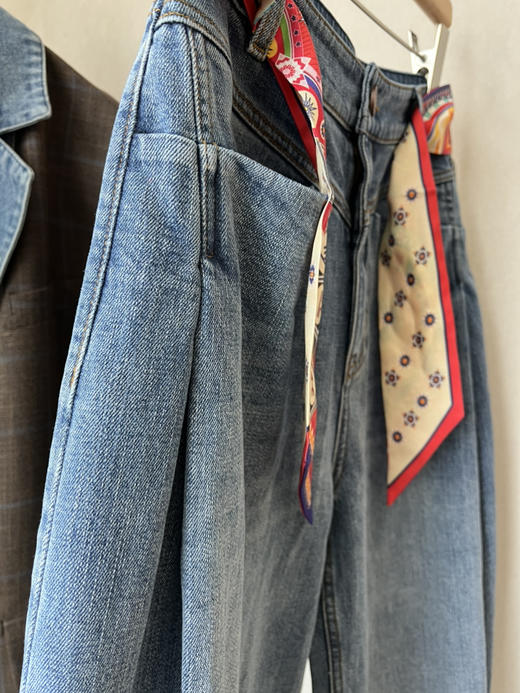 【更时髦一点】噢蜜ooomeooo更宽一点的牛仔宽腿裤 商品图13