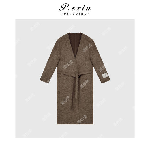 A002潘依绣丁丁宠粉羊驼-毛羊-毛高级轻奢双面毛呢大衣 TC813 商品图1