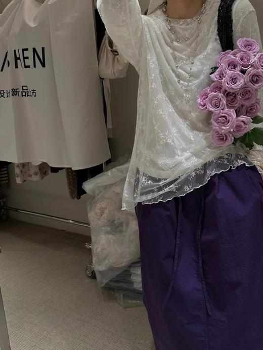 老米优品🎈3-5天发！🍃把春日的温柔穿上身~《软fufu网纱透明蕾丝衫》叠搭一绝！DD260227A 商品图1