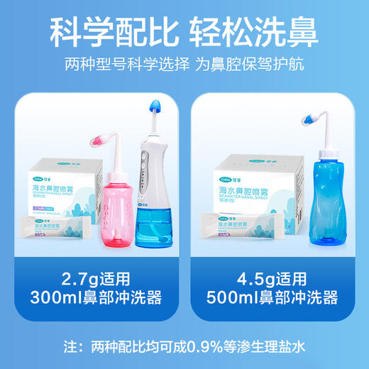 可孚洗鼻盐专用儿童鼻腔冲洗器鼻炎喷雾过敏性鼻炎海盐水洗鼻器 商品图1