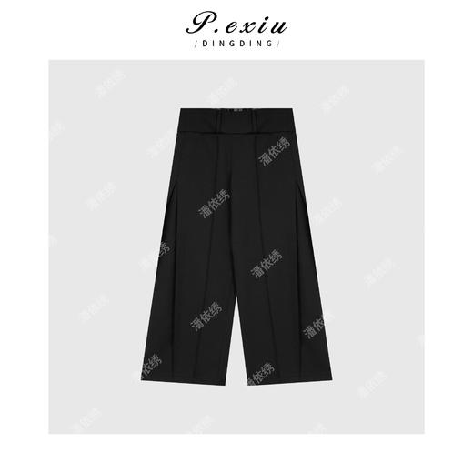 A008潘依绣丁丁宠粉韩系简约侧压褶羊-毛-西装裤Q80167 商品图0