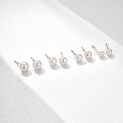 卡蒂罗KADER  925银淡水珍珠耳钉 天然法式赫本风优雅复古养耳洞 轻奢小众原创气质款配饰 淡水珍珠 耳钉 女款 商品图2