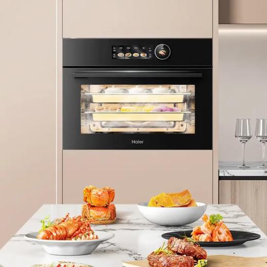 海尔（Haier）海尔嵌入式多功能蒸烤烘炸炖五合一 温湿精控 搪瓷内胆ZT450-50CU1 商品图0