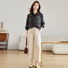 丁摩 棉麻两件套女2026春季新款洋气减龄宽松翻领开衫阔腿裤时尚套装6ZF-1109 商品缩略图3