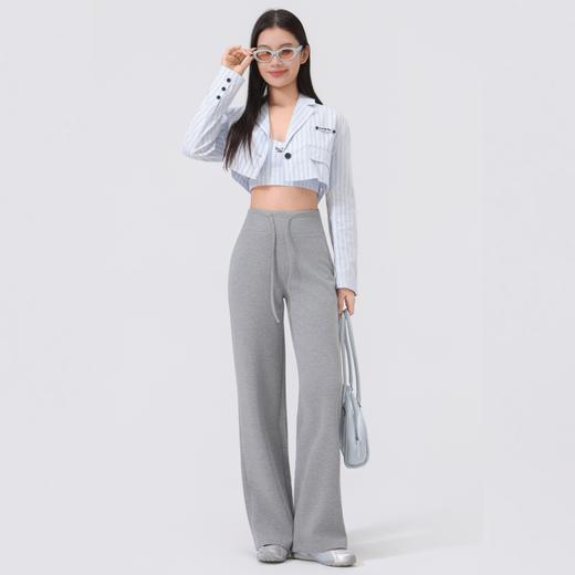 【茸本lulu同款休闲直筒裤】多场景穿搭 修饰腿型 遮肉显瘦 宽高腰设计 收腹提臀更贴合 面料软糯亲肤 商品图1