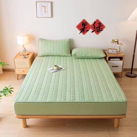 LHX4828A类原棉抗菌大豆夹棉床笠 商品图0