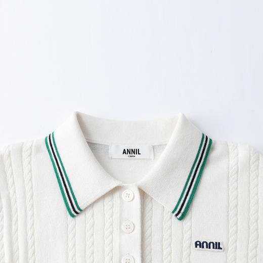 女童翻领短袖针织衫夏季新款安奈儿童装EG624679 商品图4