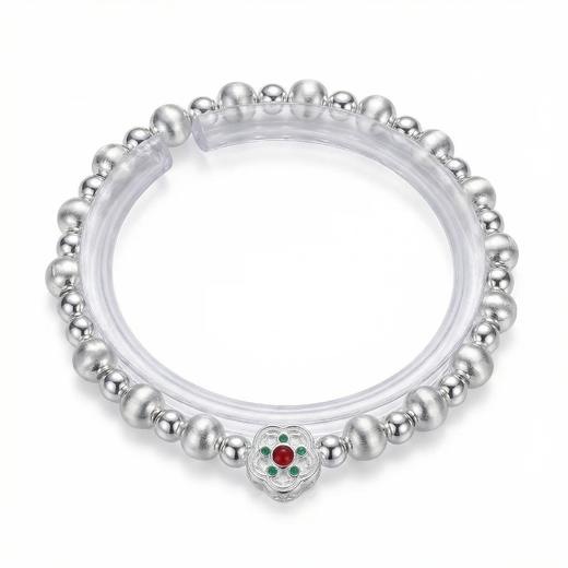 【宏艺珠宝】花影凝香·足银手串 商品图0