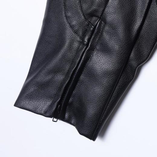 SDSA男装2026新款潮牌未来感皮衣男女同款亮面刺绣机车风上衣 商品图3