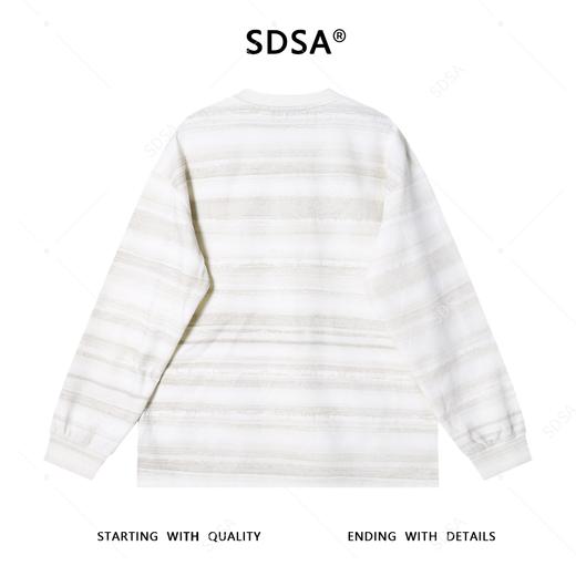 SDSA男士秋冬新款痞帅男装时尚扎染条纹拼接口袋设计圆领卫衣百搭 商品图4