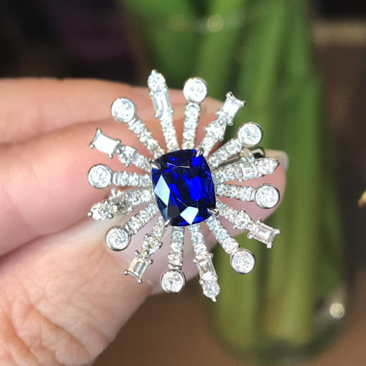 2卡无烧皇家蓝戒指〔烟花〕 商品图2