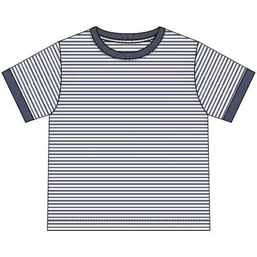 佐丹奴女装26年新款棉感正肩条纹短袖T恤衫05326237 商品图2