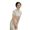 国风中式长款改良旗袍，年轻款女复古修身短袖日常可穿GX-362603 商品缩略图4