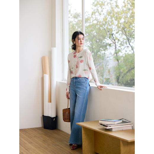 麻棉印花针织开衫 商品图3