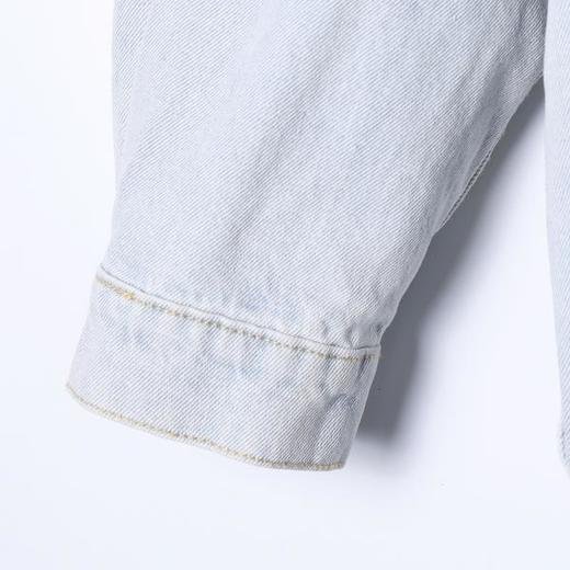 SDSA男装2026新款潮牌复古牛仔衣男女款浅蓝水洗宽松翻领牛仔外套 商品图3