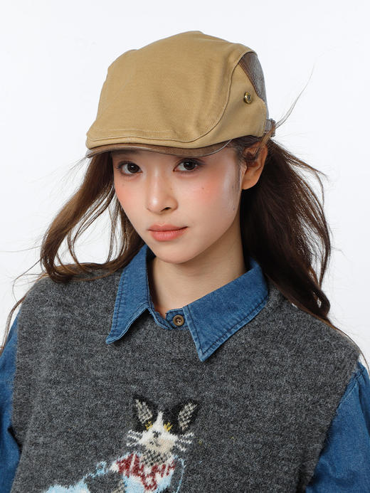 时尚复古拼皮小标前进帽-纪念日百货门店同款169095631 商品图0