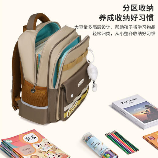 七星狐小学生书包 减负大容量云朵公仔挂件轻便学生双肩背包 商品图2