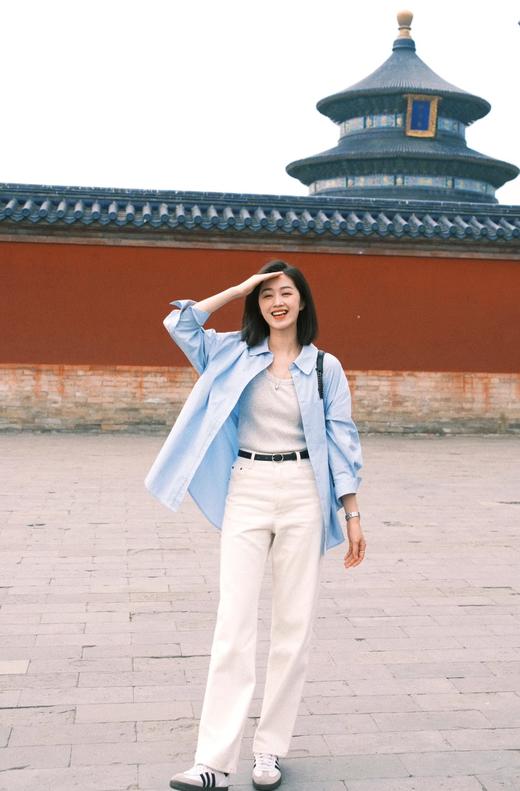 一年四季超软棉牛仔直筒窄腿奶油白牛仔裤 商品图6