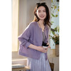 100%亚麻凉感短外套 米思阳2026春季新款天然空调圆领遮阳罩衫女1008 商品缩略图2