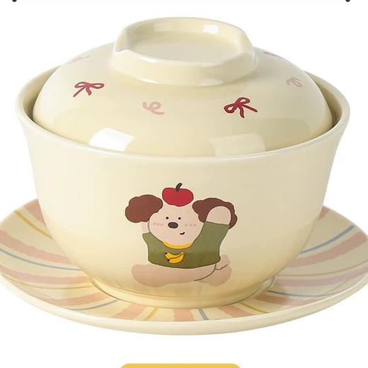 调皮小狗带盖泡面碗 商品图3