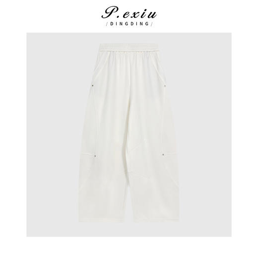 PanYiXiu/潘依绣设计款多片剪裁显瘦百搭松紧腰弯刀休闲裤 SF66723 商品图1