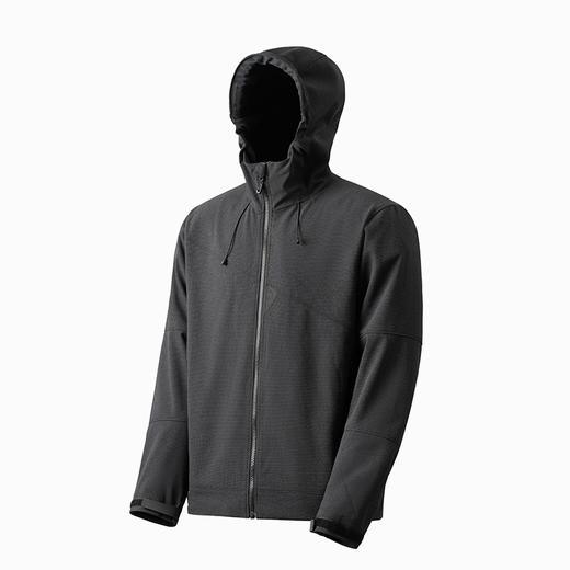 极限崂里 软壳硬穿！超耐磨抗撕裂锁子甲结构防风防泼水男连帽软壳衣ZT1113 商品图4